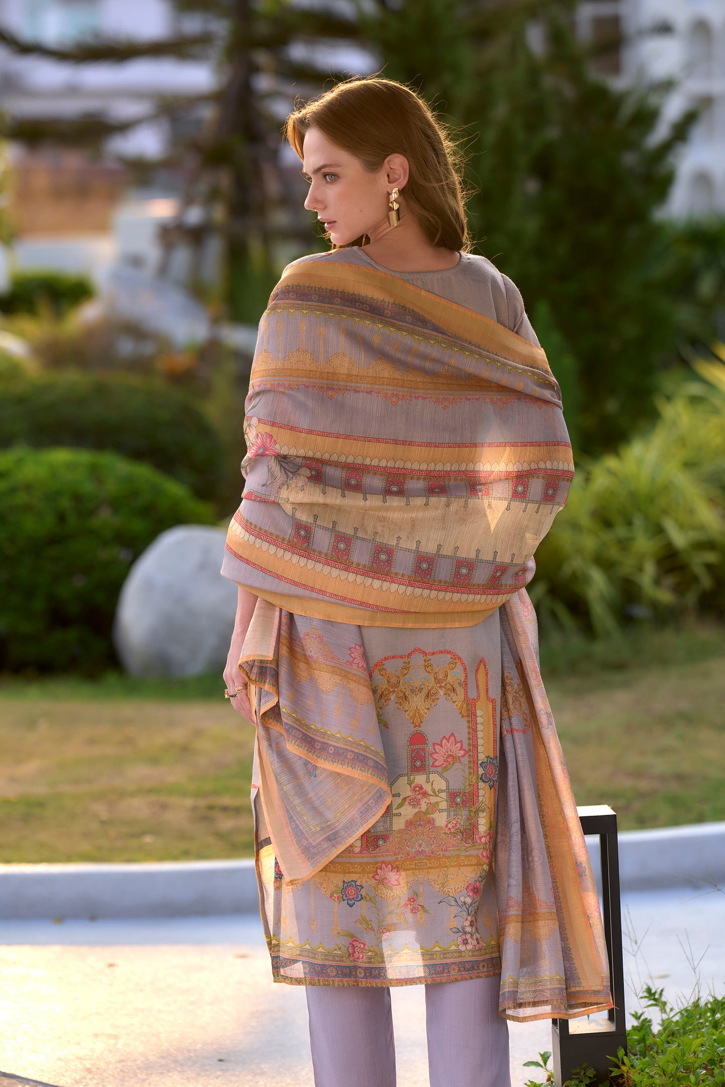 Elegant Silk Blend Embroidered Kurta Set with Dupatta | Traditional Ethnic Wear for Women