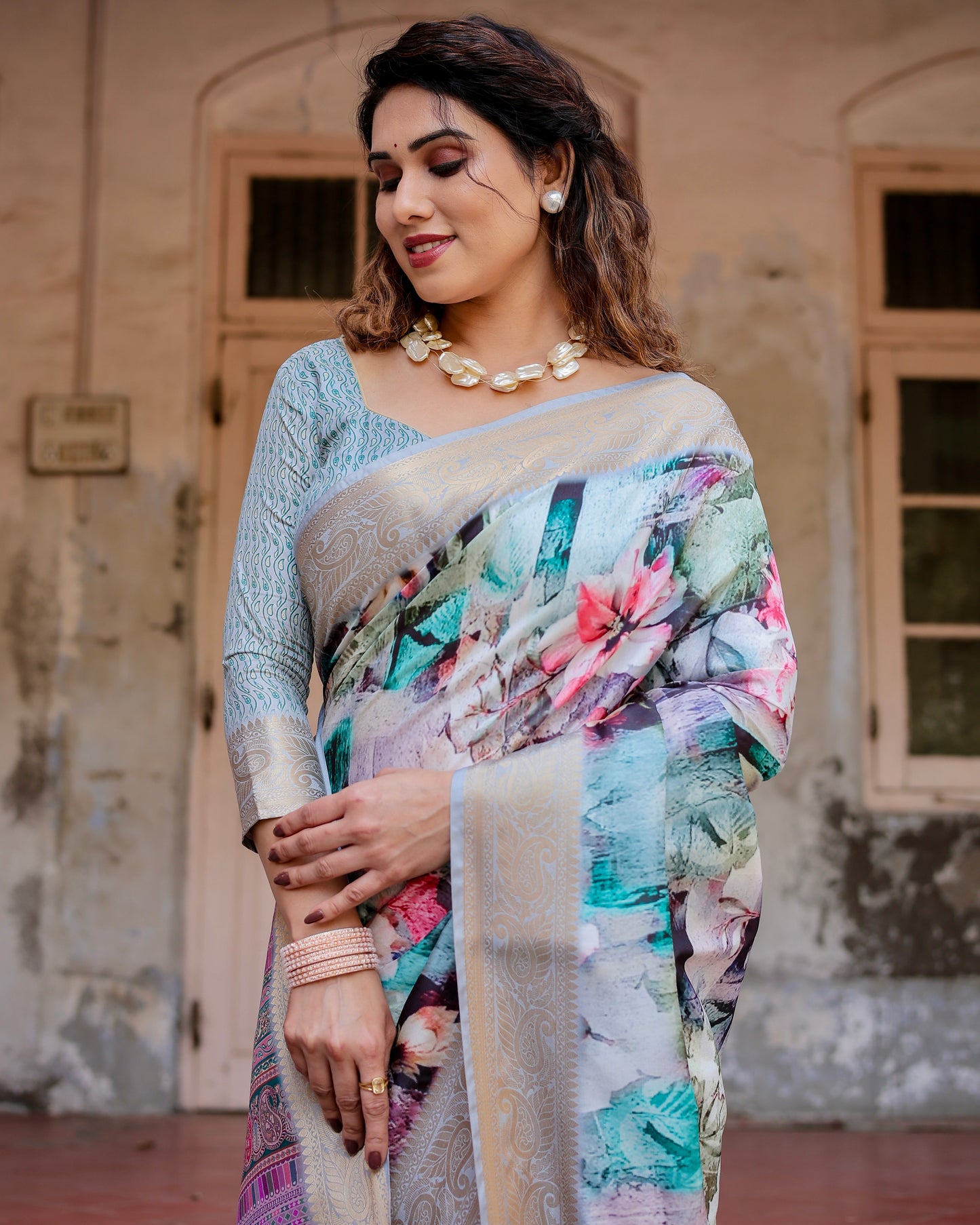 Printed Multi Color Silk Light Weight Saree