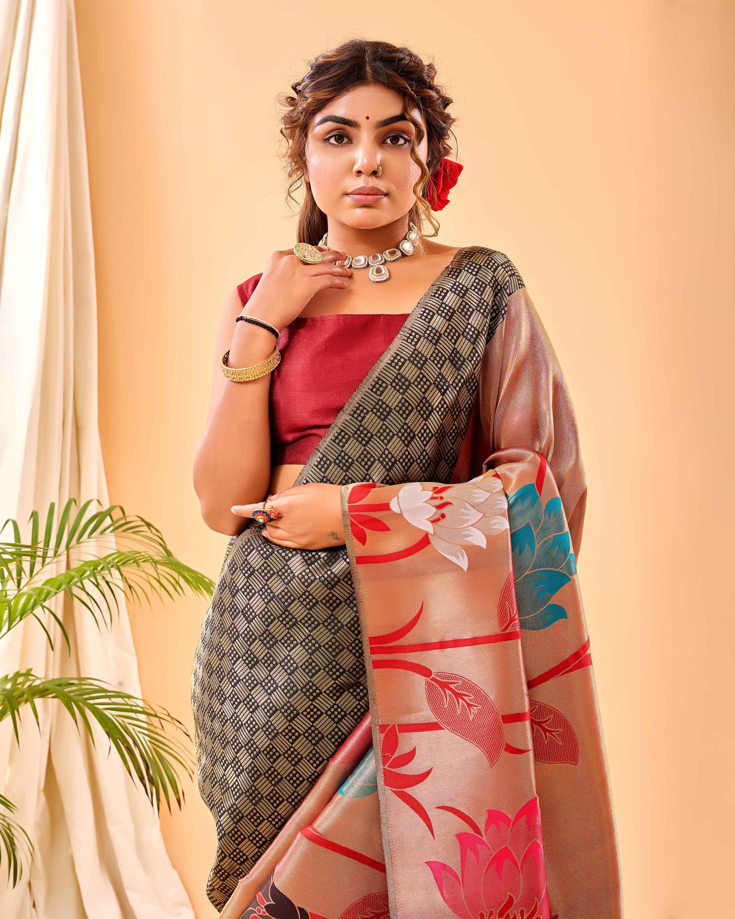Almost Black Paithani Silk Saree