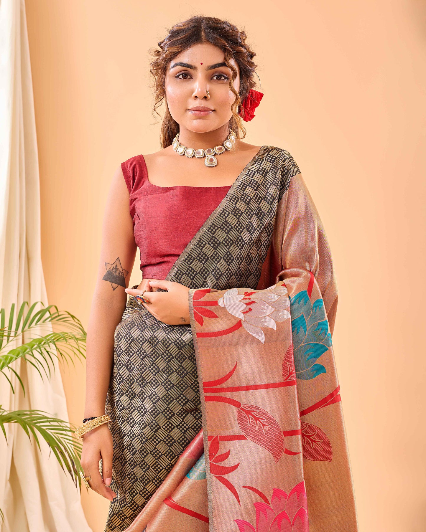Almost Black Paithani Silk Saree