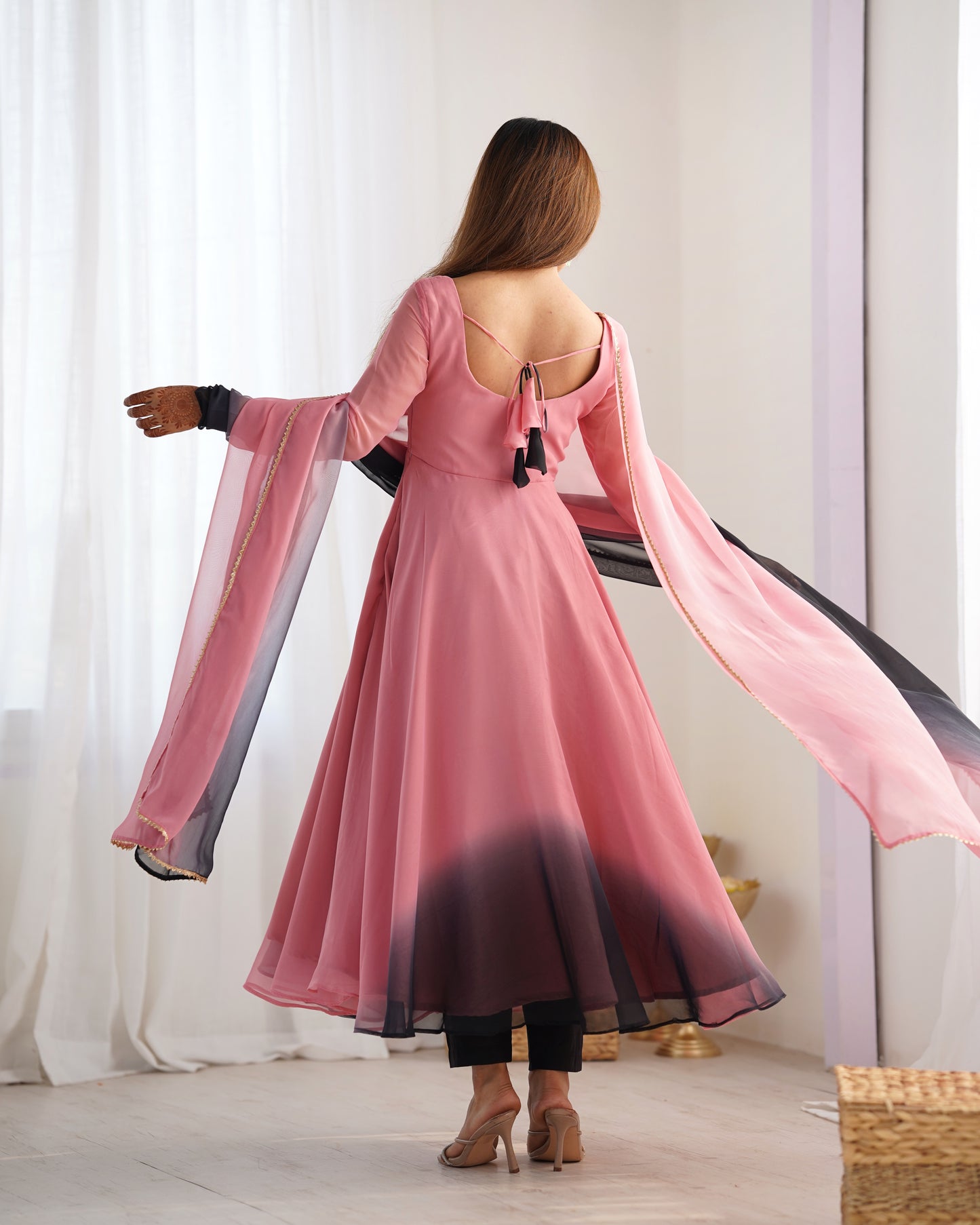 Elegant Heavy Pure Soft Fox Georgette Anarkali Suit with Colorful Padding and Dupatta