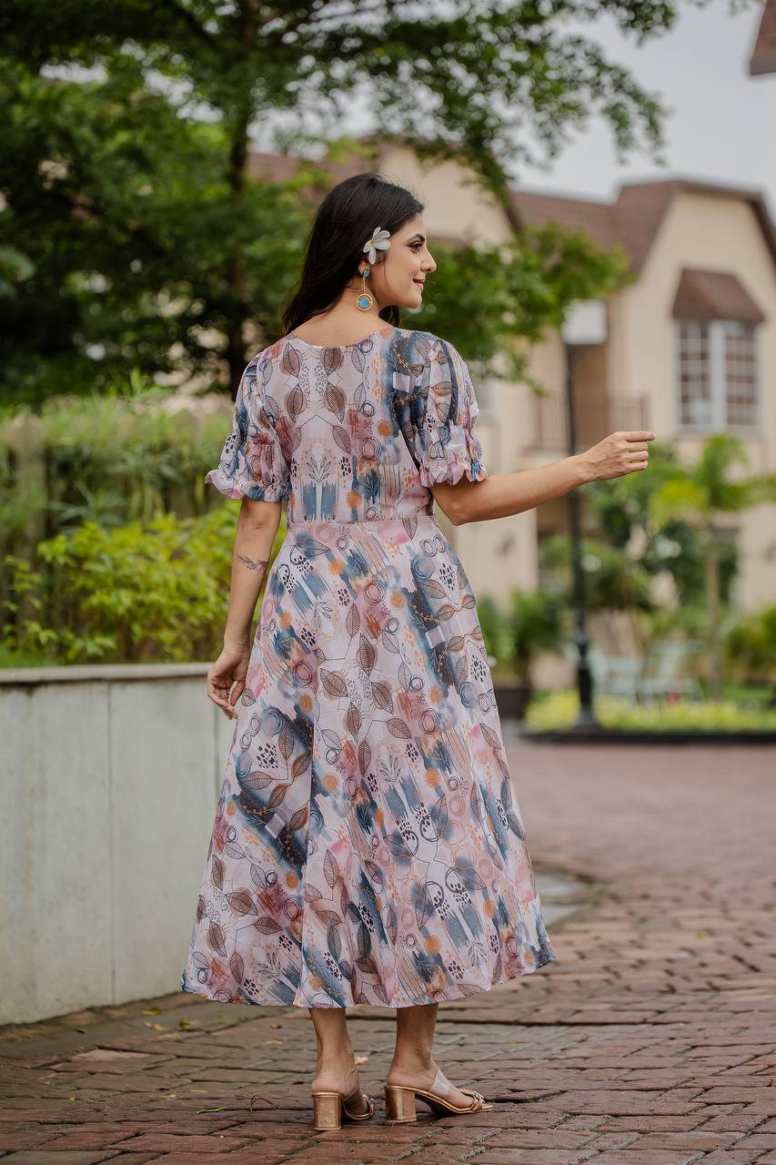 Stylish Georgette Gown Maxi Dress