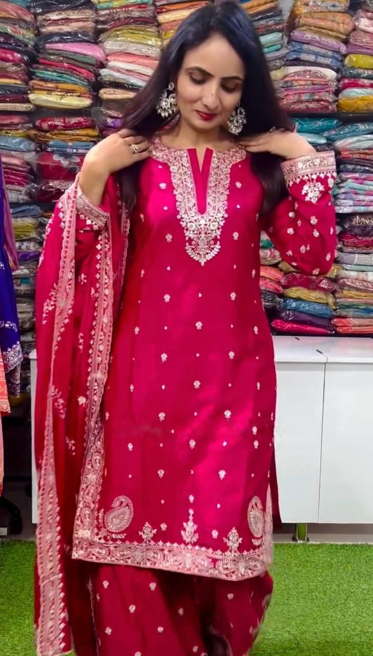 Premium Pakistani Pink Suit Set