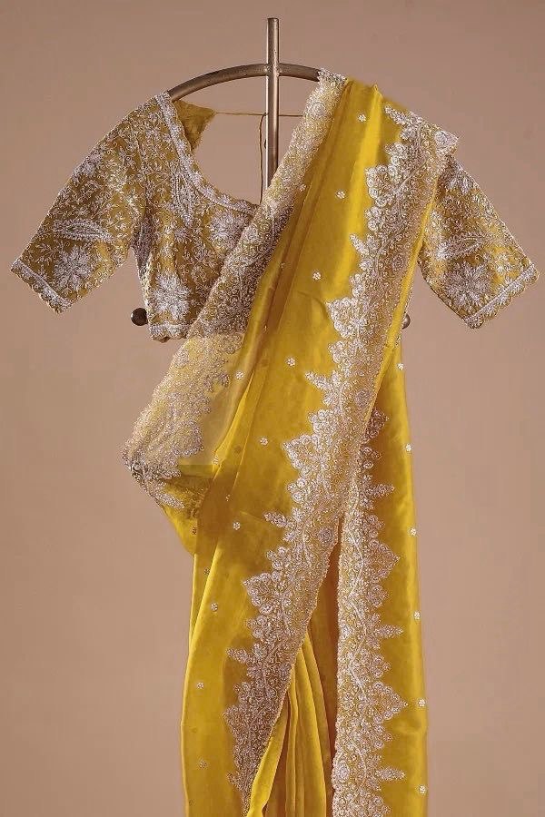 Elegant Heavy Tibby Silk Saree with Thread and Sequence Work | Ethnic Traditional Wear