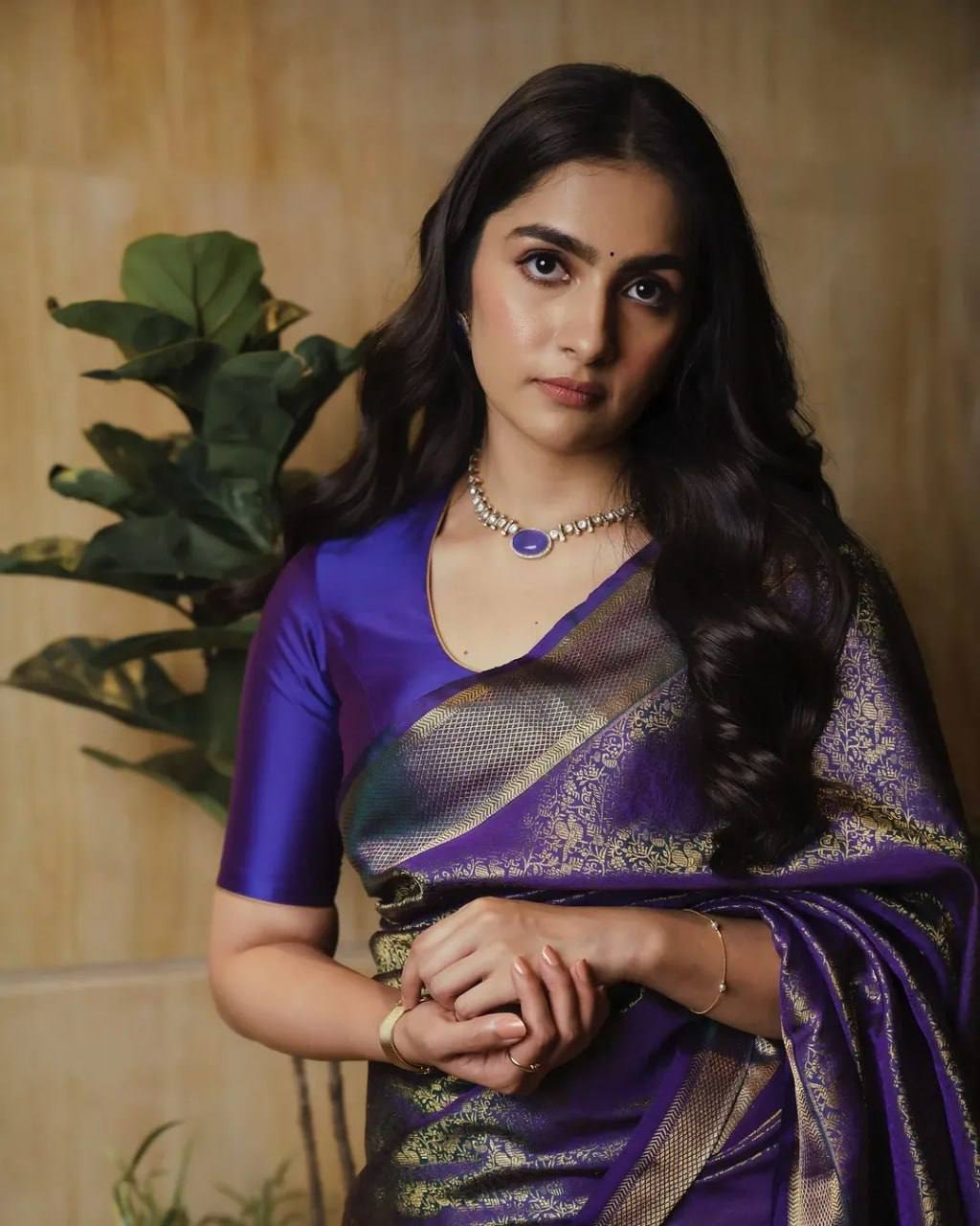 Royal Blue Soft Lichi Silk Saree with Rich Pallu & Jacquard Work