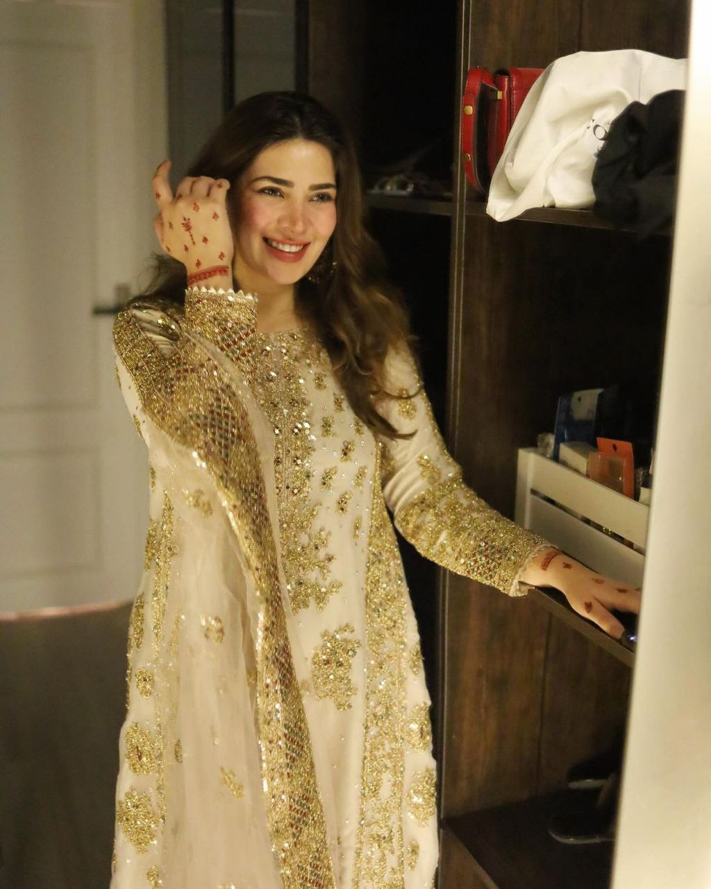 Heavy Fox Georgette White Sharara Suit with Codding Sequence Embroidery