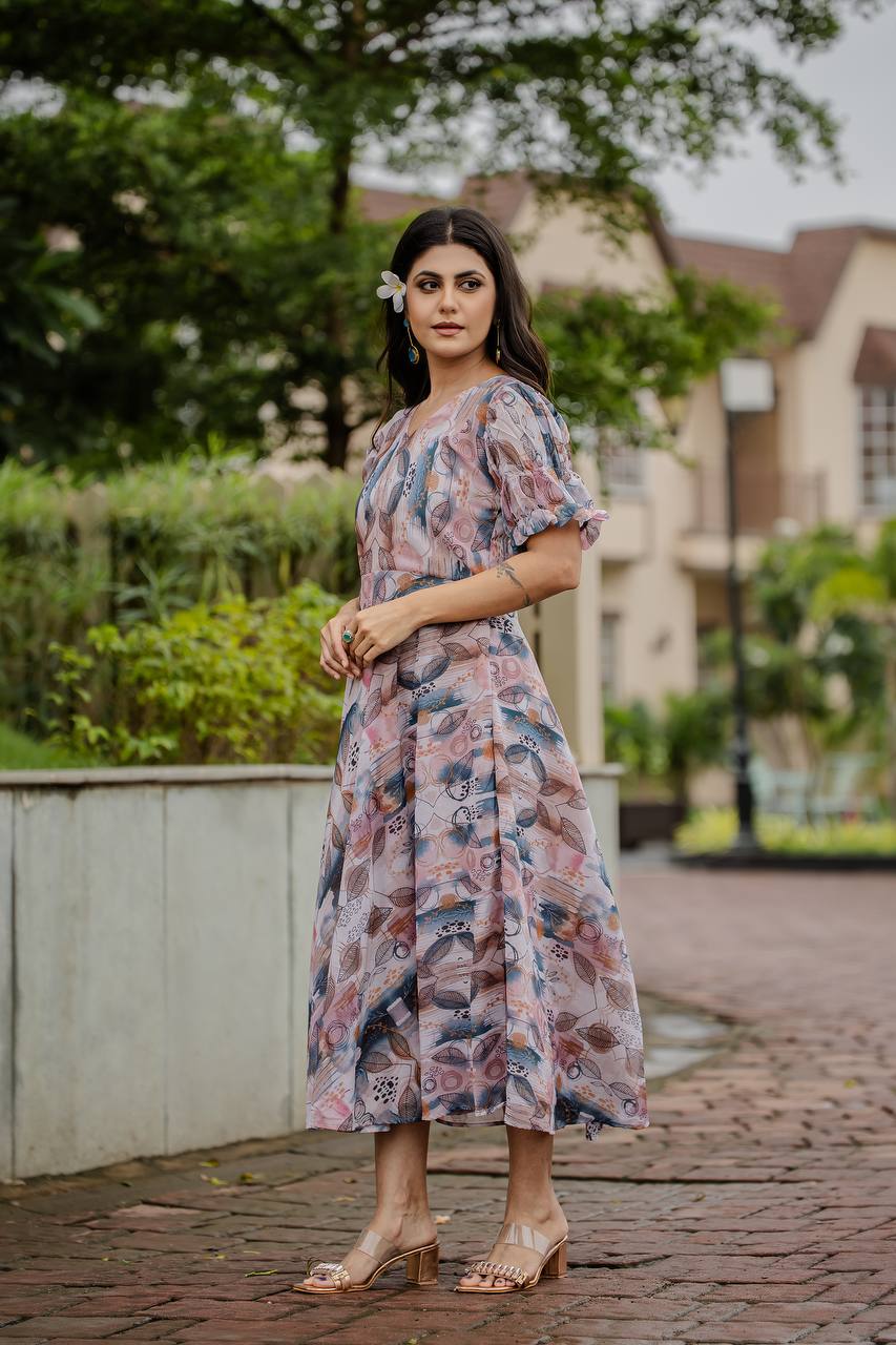 Stylish Georgette Gown Maxi Dress