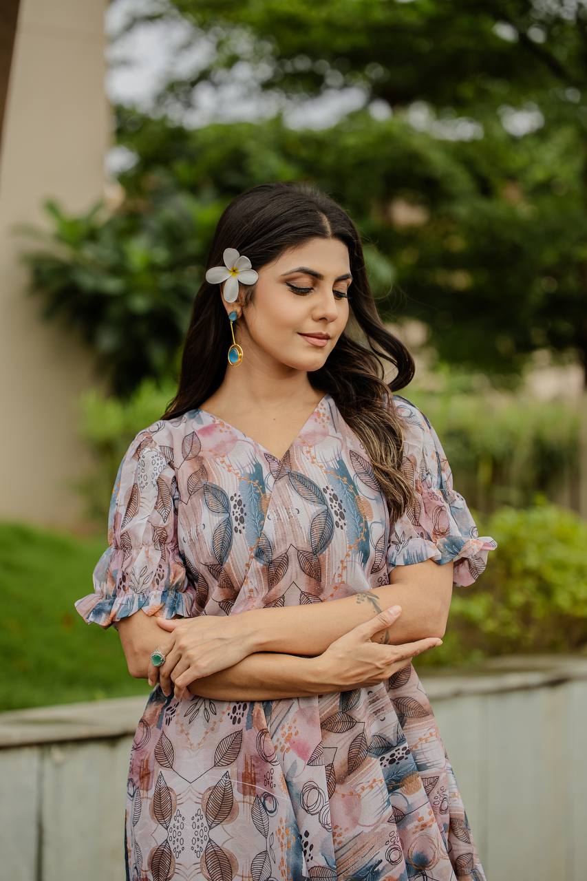 Stylish Georgette Gown Maxi Dress