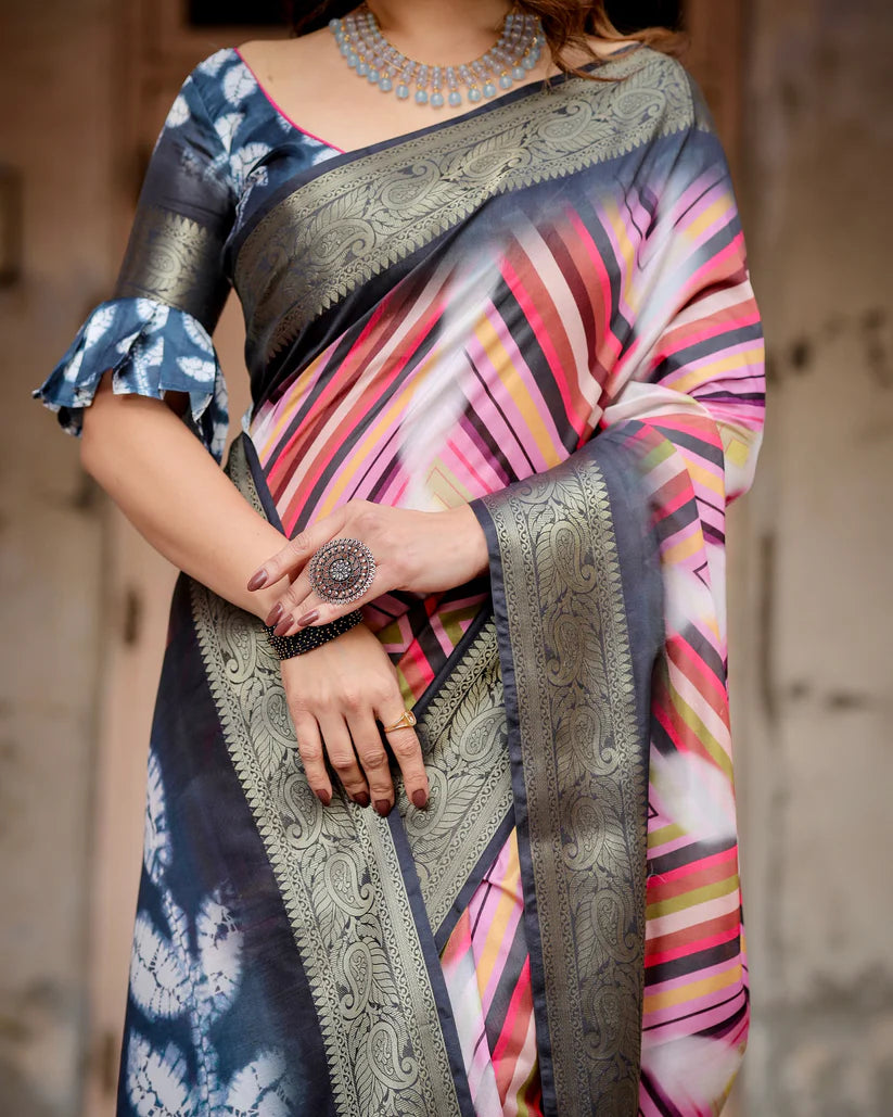 Pure Silk Digital Printed Occasions Wear Special Saree