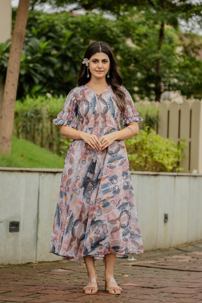 Stylish Georgette Gown Maxi Dress
