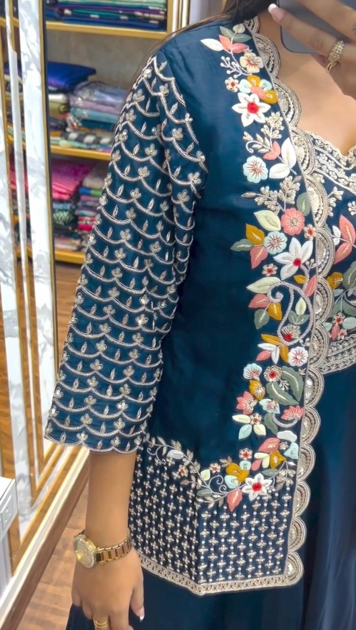 Party Wear Embroidery Shrug And Lehenga Collection