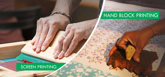 What are the Difference between Screen and Hand Block Printing?