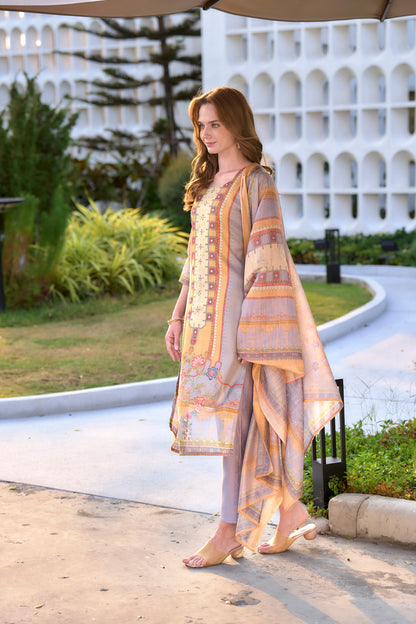 Elegant Silk Blend Embroidered Kurta Set with Dupatta | Traditional Ethnic Wear for Women
