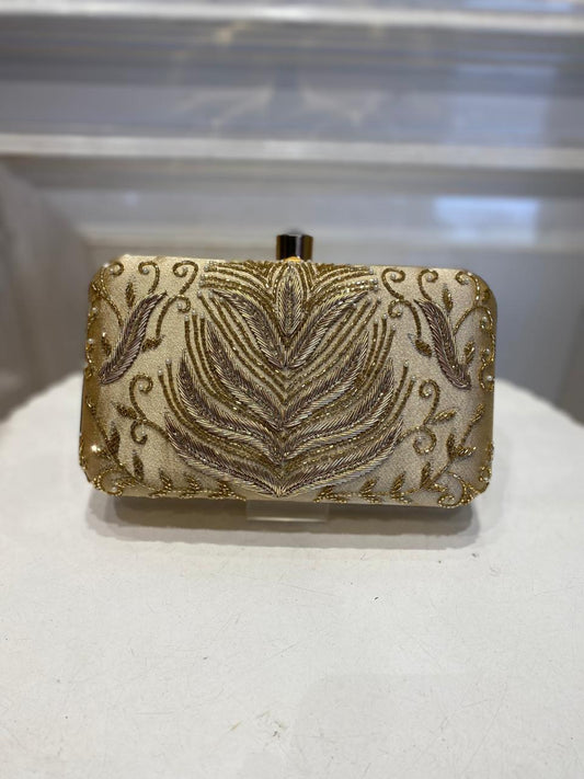Luxury Poly Satin Clutch – Detachable Chain, Ideal for Weddings & Celebrations