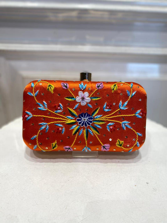 Luxury Poly Satin Clutch – Detachable Chain, Ideal for Weddings & Celebrations