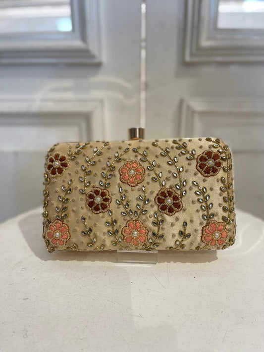Poly Satin Clutch Bag for Women – Detachable Chain, Lightweight Party & Bridal Purse