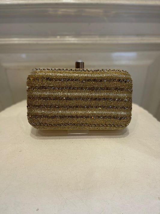 Poly Satin Clutch Bag for Women – Detachable Chain, Lightweight Party & Bridal Purse