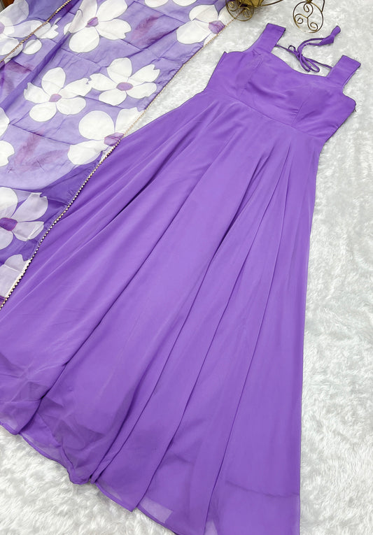 Ready To Wear Anakali Gown With Dupatta By Stylish Ethnic