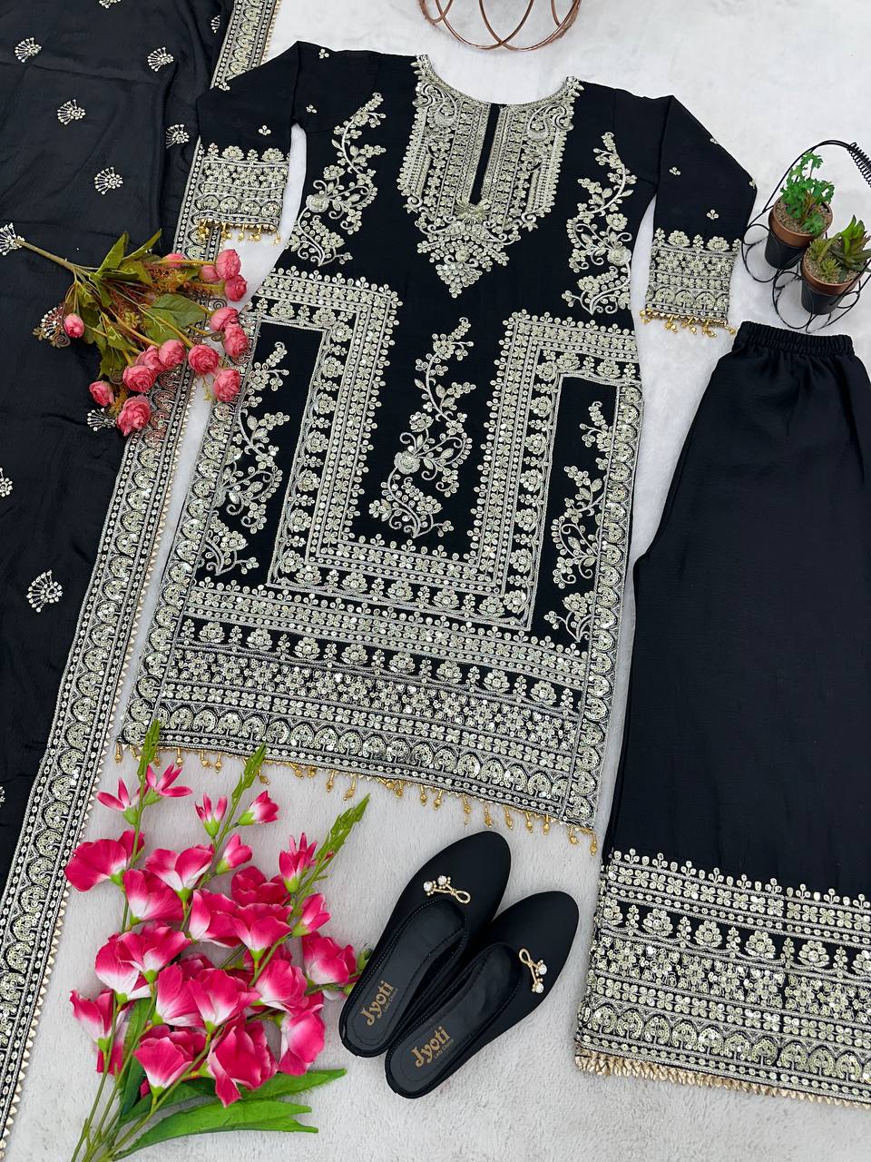 Formal Black Ready To Wear Pakistani Set