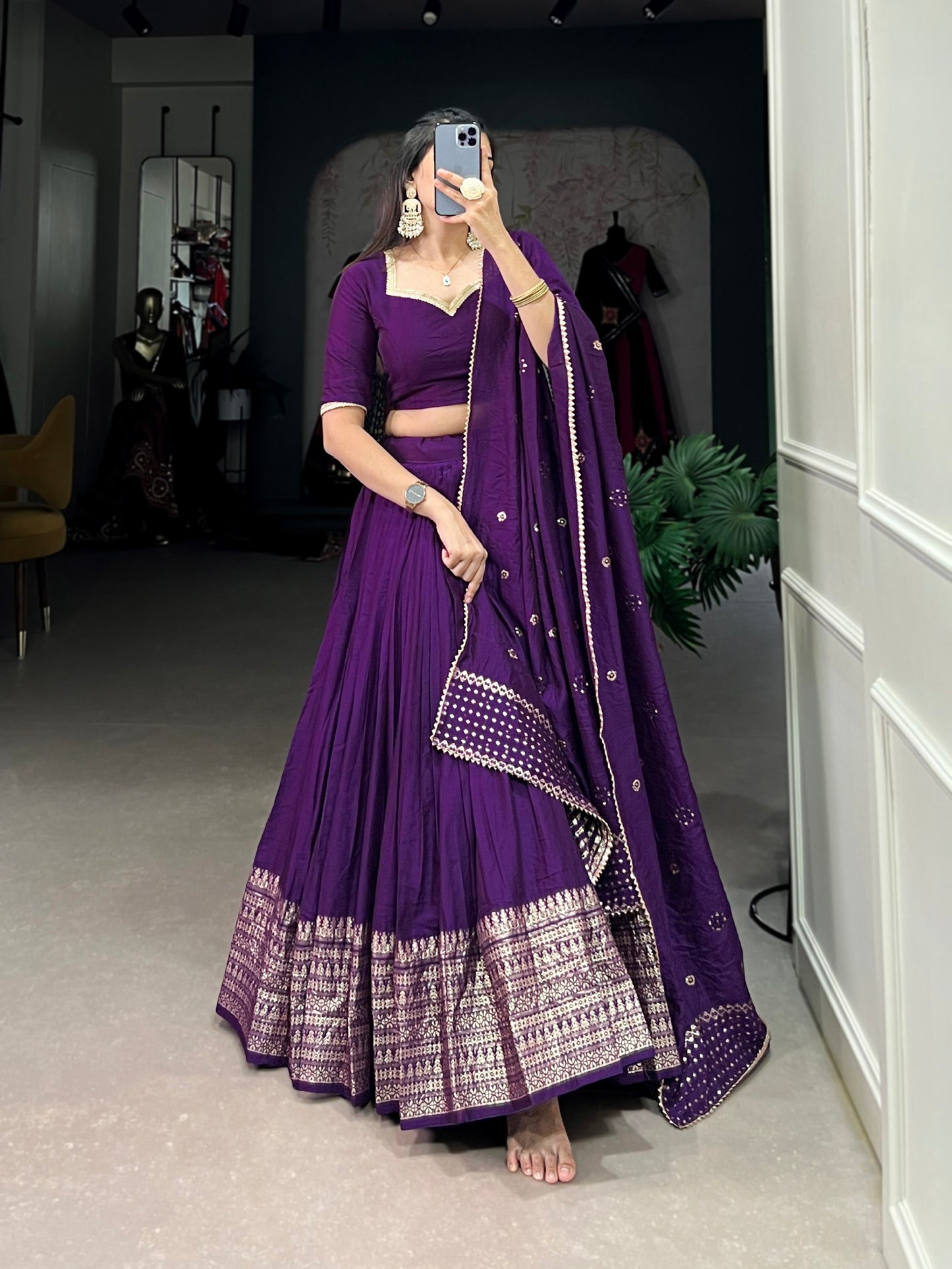 Classy Purple Designer festive wear Lehenga Choli