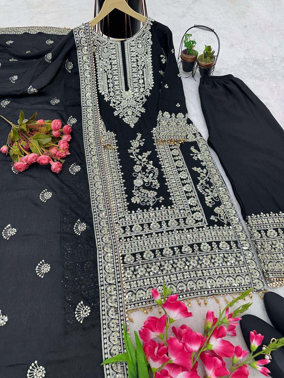 Formal Black Ready To Wear Pakistani Set