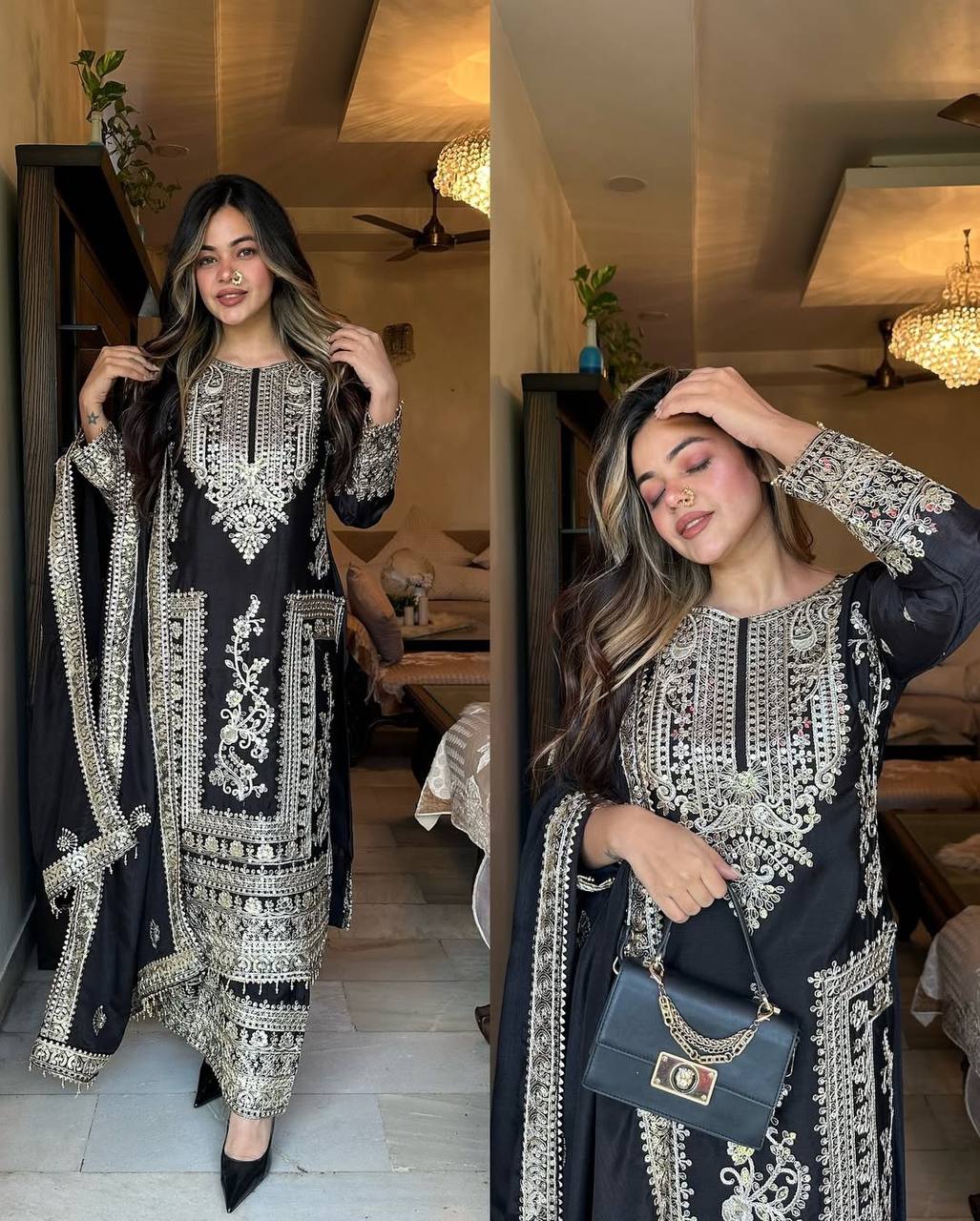 Formal Black Ready To Wear Pakistani Set