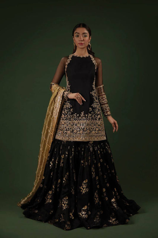 Designer Party Wear Look Top-plazzo And Dupatta With Heavy Embroidery Work Pakistani Suit