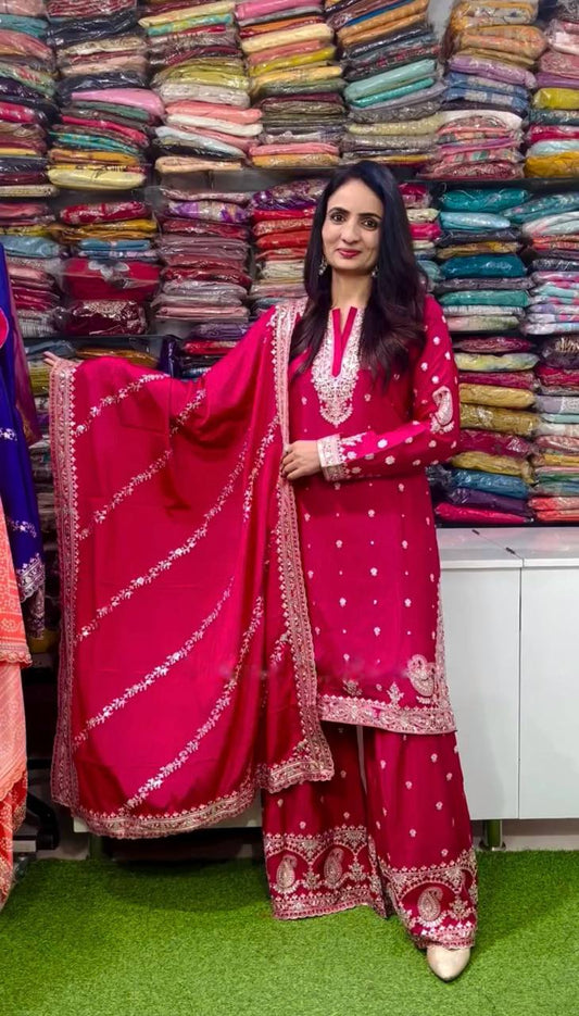 Premium Pakistani Pink Suit Set