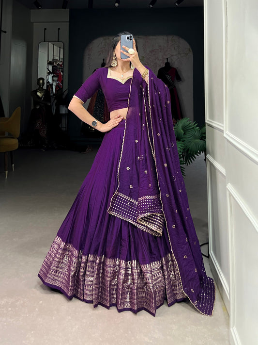 Classy Purple Designer festive wear Lehenga Choli