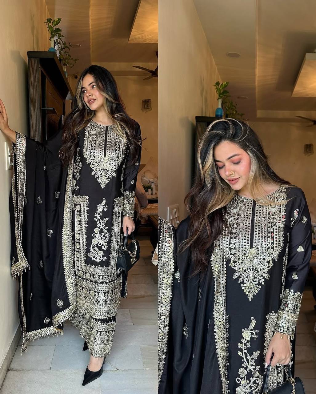 Formal Black Ready To Wear Pakistani Set