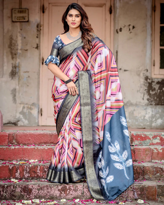 Pure Silk Digital Printed Occasions Wear Special Saree