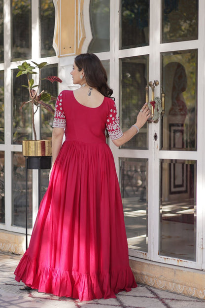 Designer Star Georgette Pink Kurti with Lehenga Set Embellished with Beads and Sequins Work