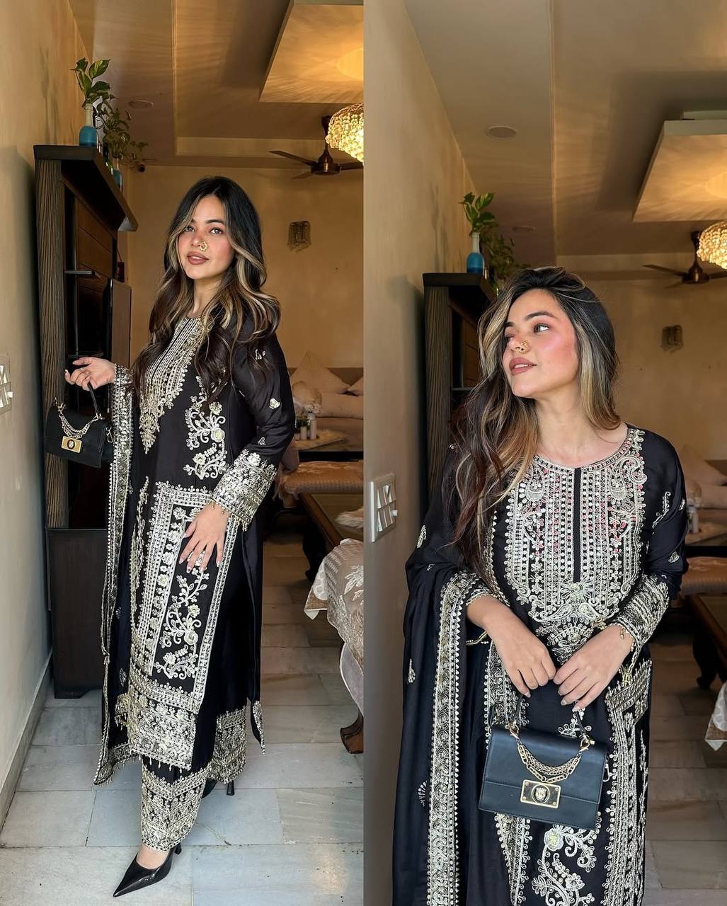 Formal Black Ready To Wear Pakistani Set